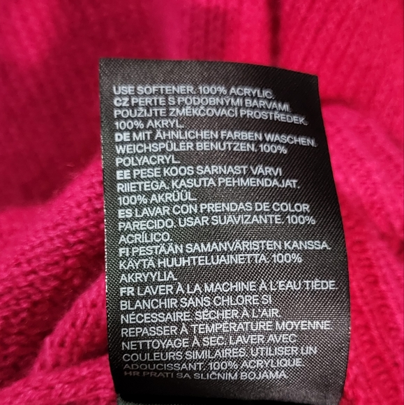 H&M Divided Women's Hot Pink Pullover Knit Sweater Size XL - Picture 9 of 10